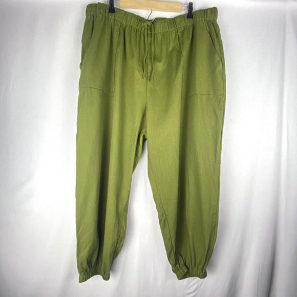 Shein Curve 4XL Linen Blend Jogger Pants - Picture 1 of 8